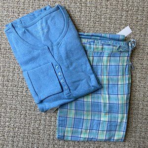 Talbots Pajama Set - Heather Blue Plaid